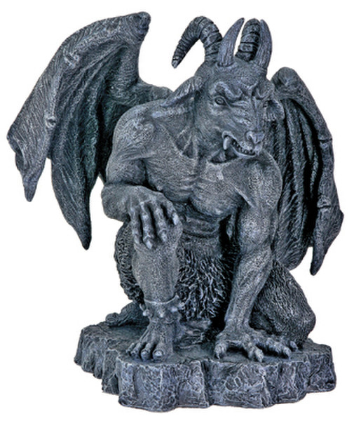 The Guardian Goat Gargoyle Figurine Horned Winged Perched Sculptures